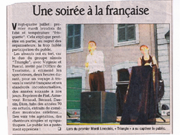 Article de journal -       Orchestre Triangle Nîmes